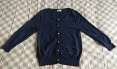 LODISPOTTO ネイビー ボタン付きカーディガン 長袖