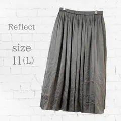 Reflect リフレクト グレー プリーツスカート フレア　ゴム 11 Lのサムネイル