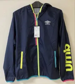 新品タグ付き　レディース　umbro ウィンドブレーカー　L ネイビーのサムネイル