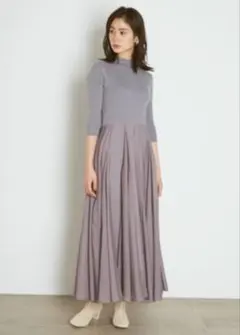 スナイデル ニットドッキングワンピ 0サイズ パープル