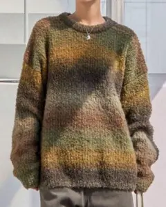 フワフワニットセーター オリーブグリーン
