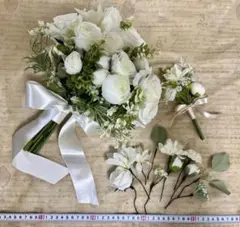 【お値下げ】アーティフィシャルフラワー　ブーケ　ブートニア