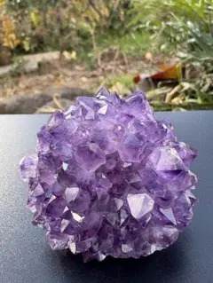 ❤️綺麗　キラキラ　フラワー形　美濃紫　アメジスト クラスター　天然石