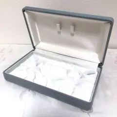 Lグレー 匿名配送 パールアクセサリーケース ネックレス＋ピアスイヤリング収納