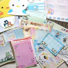 【まとめ売り】ばらメモ 便せん 約200枚 ディズニー サンリオあり おすそわけ