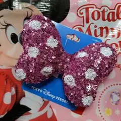 ディズニー★ミニーヘアゴム☆ヘアポニー　スパンコール　ピンク　ミニーの日　新品1
