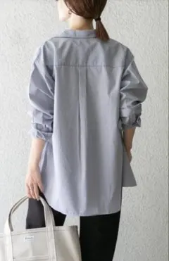 アーバンリサーチドアーズ レギュラーカラーオーバーシャツ　ストライプ