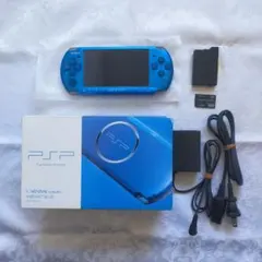 【美品】【箱付】PSP 3000 すぐ遊べるセット(ブルー)【付属品】