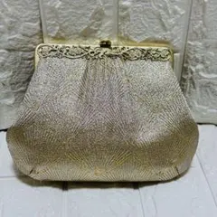 つづれ織　ゴールドプリーツ和装用バッグ2way