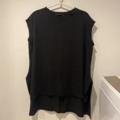 KBF+ ノースリーブカットソー ブラック