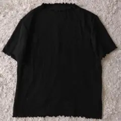 未使用 GU リブメローコンパクトTシャツ 半袖 黒 XLサイズ