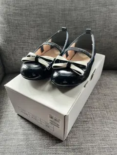 ネイビー リボン付きフォーマルシューズ 19.0cm