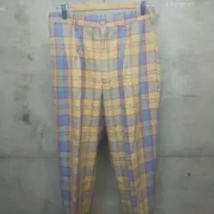 アバハウス チェックパンツ 2タック スラックス 90s 日本製のサムネイル