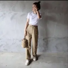 ëpa epa エパ high rise wide jeans(BEG)