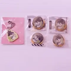 鬼滅の刃　合皮チャーム　原画展　プチ　缶バッジ　妓夫太郎