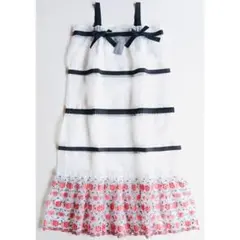 新品 トリコ コムデギャルソン ワンピース 刺繍 リボン オーガンジー S