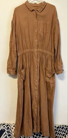 IDEE POOL いろいろの服 アトリエシャツ ワンピース ブラウン