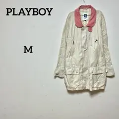 PLAYBOY sport 襟切替デザイン ロングジャケット ベージュ系 Mのサムネイル