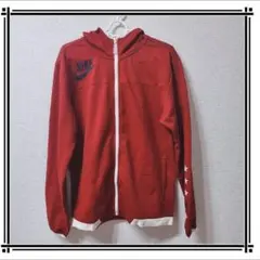 【ナイキ】パーカー レッド　(Ｌ) フード付き スポーツウェア　羽織り