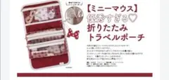 ゼクシィ2024年5月号付録　ミニーマウス　折りたたみトラベルポーチ