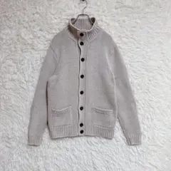 【GAP】ギャップ 立ち襟 スタンドカラーニットカーディガン (M) コットン混