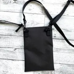 無印良品　撥水　再生ポリエステル　ミニサコッシュ　黒のサムネイル