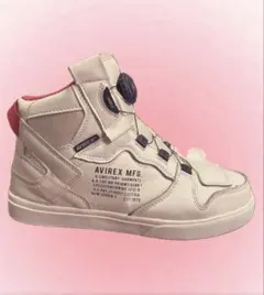 美品 AVIREX ダイヤル式 ライディングシューズ 26.0 白