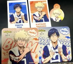 ヒロアカ　極楽湯　爆豪勝己　飯田天哉　ポラショット　コースター　ドリンクタグ