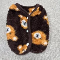 ドッグウェア　くま柄フリースベスト　S