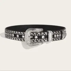 ブリンブリン スタッズベルト 男女兼用 ウエスタン キラキラ Y2K 平成