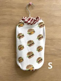 犬服　タンクトップ　バーガー柄　Sサイズ
