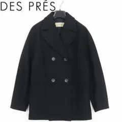 【HA432】DES PRES デプレ ウール メルトン Pコート ネイビー 1