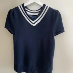 Polo by Ralph Lauren ネイビー Vネックニットベスト S