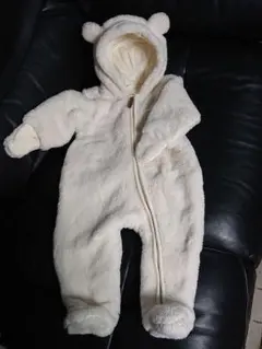 くまのもこもこカバーオール ロンパース アウター