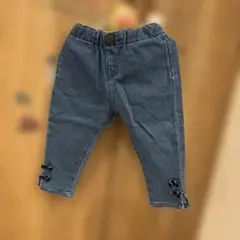 après les cours デニム風パンツ 90サイズ
