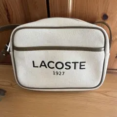 LACOSTE　ヘリテージキャンバス コットンキャンバスショルダーバッグ