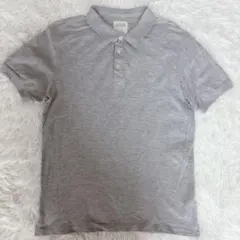 ZARA ザラ ポロシャツ グレー 半袖 L 42 無地 シンプル