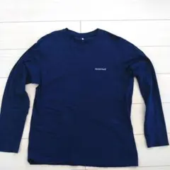 mont-bell　 メンズLサイズ　ネイビー長袖Tシャツ 100%コットン