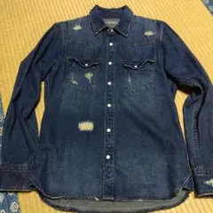 なおみん様　ナノユニバース ダメージ加工 デニム ウエスタンシャツ S