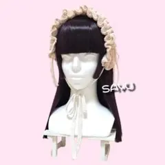 ヘッドドレス　ボンネット　ハンドメイド　ロリータ　甘ロリ　天使界隈　サブカル系