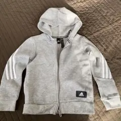 adidas フード付きパーカー US J120 グレー