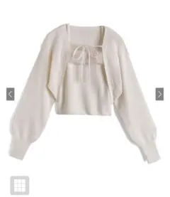 GRL ファーキャミソール×ボレロニットアンサンブル 【an1918】