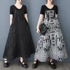 サロペット　ワンピース　大きいサイズ レディース 秋冬　春夏 新品 スカートｊ７