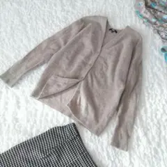 ◆ユニクロ◆ウール 100％ Vネックカーディガン UNIQLO L