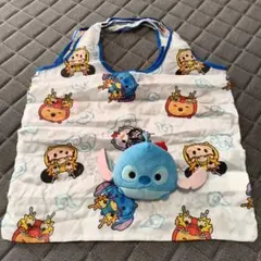 ディズニー ツムツム エコバッグ スティッチ マスコット付き