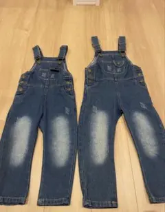 【新品】デニムオーバーオール 2着セット（90.110）