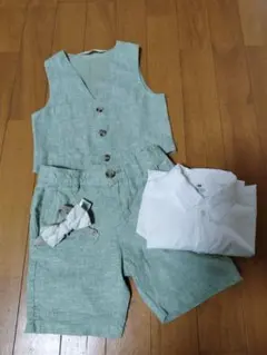 キッズフォーマル服 ベスト・ショーツ・白シャツ