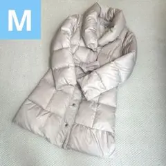 ビアッジョブルー ベージュ ロング ダウン ジャケット コート リボン M 2