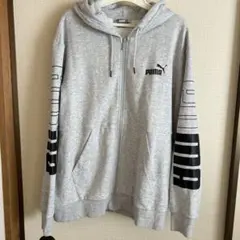PUMA フルジップ パーカー XL グレー