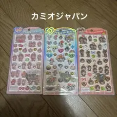 カミオジャパン　うるちゅるポップシール　モンチッチ、パワーパフガールズ　計3点